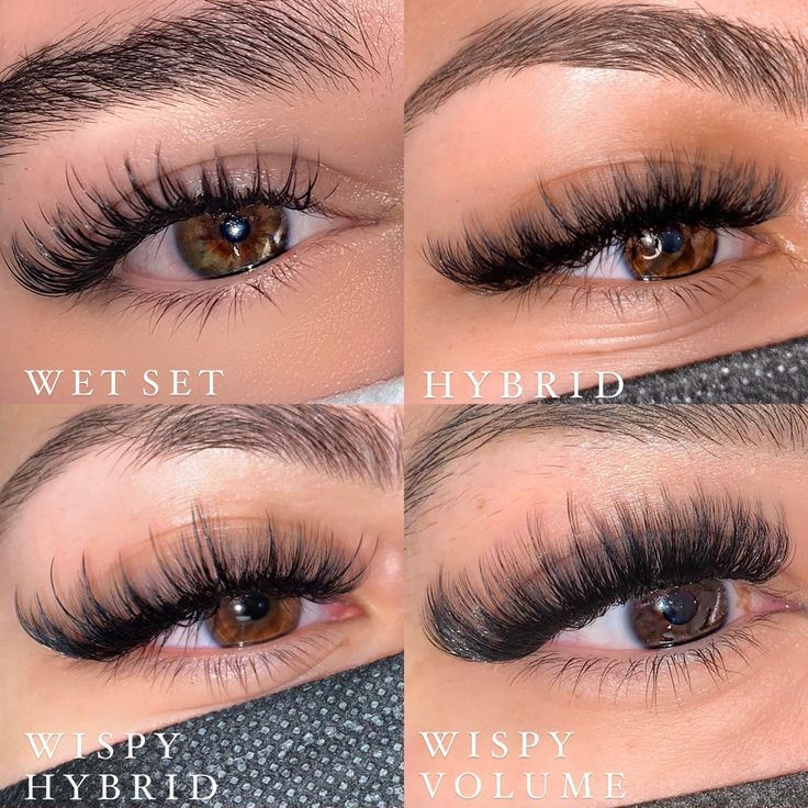difference between Wet Wispy and Hybrid Eyelash